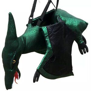 DLX Green Metallic DRAGON DINOSAUR 3D Dress Up Cosplay Halloween Costume age 3-7